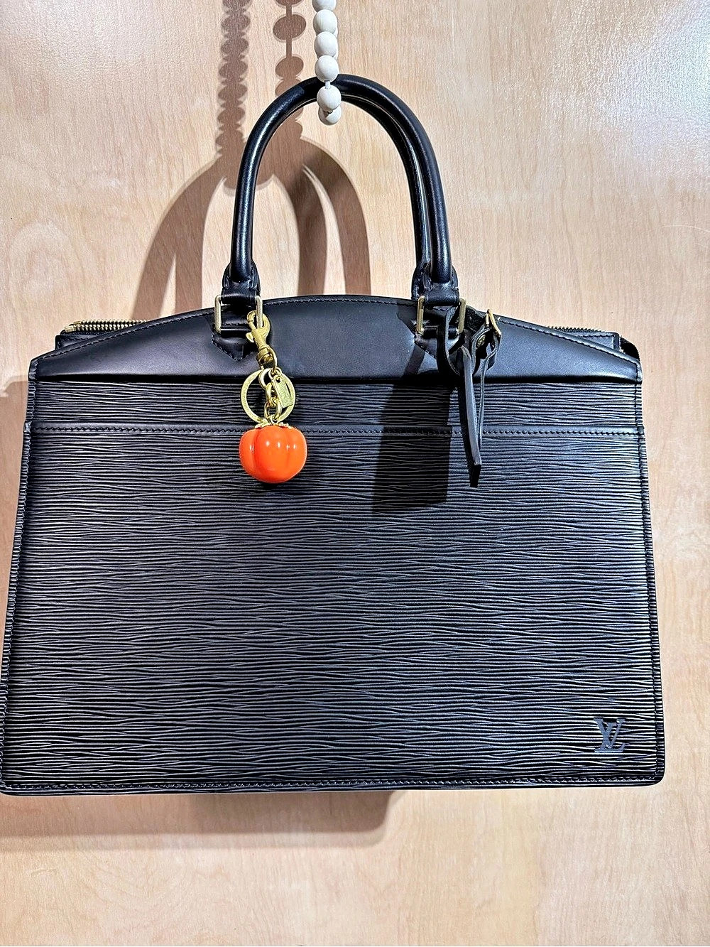 Louis Vuitton Sorbonne Briefcase Epi Leather Tote in Black